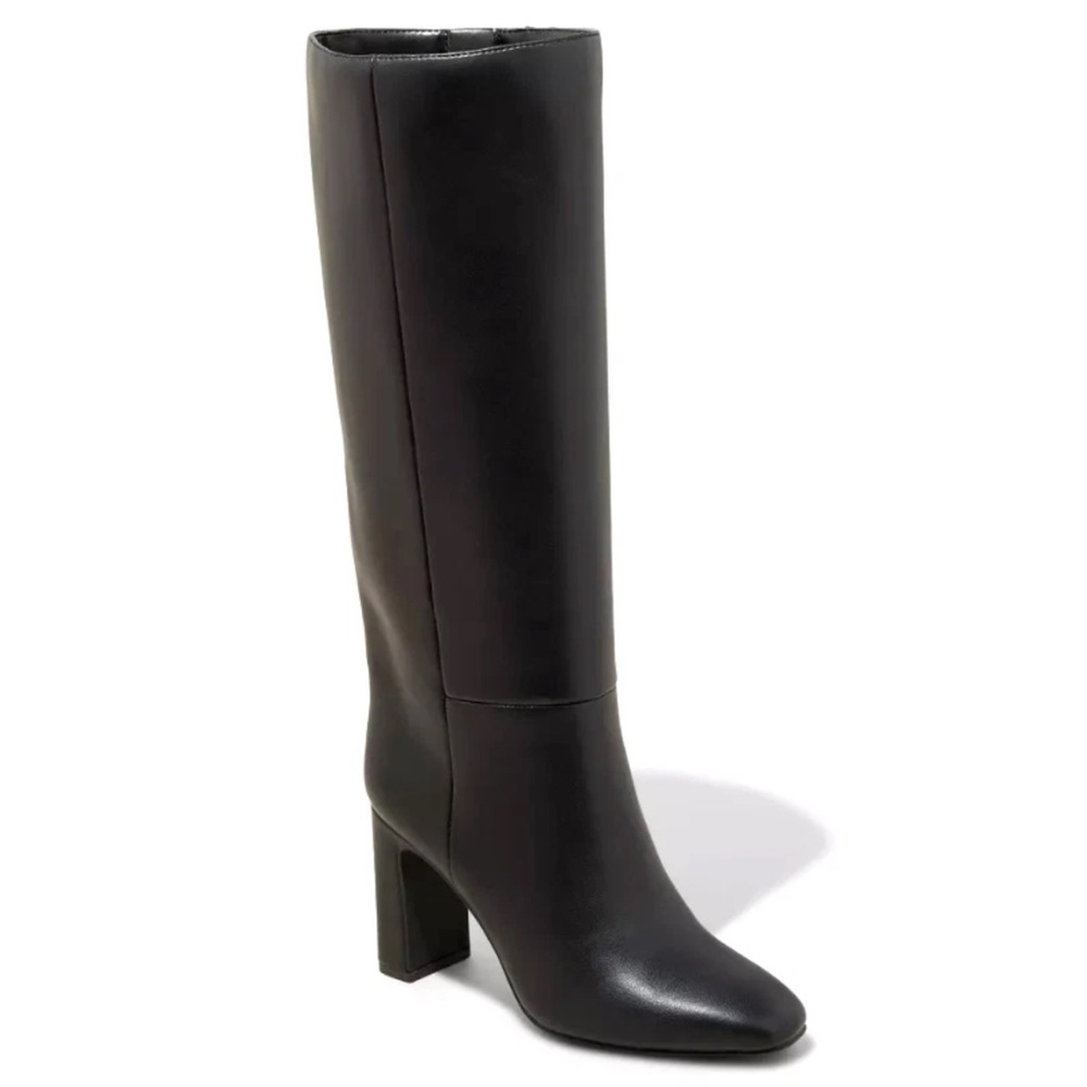 A New Day Women's Black Faux Leather Livia Stovepipe Tall Boots‎